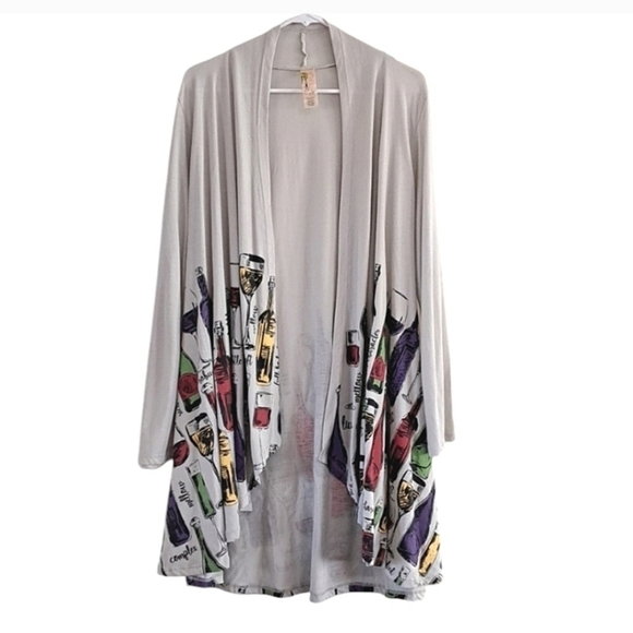 A Walk In The Park Women's Large Cardigan/ Duster Wineology - Picture 9 of 13